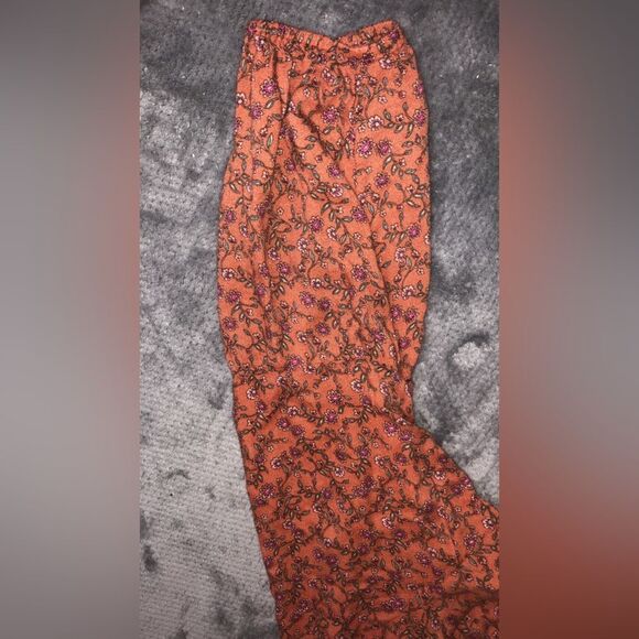 315. Lucky Brand bohemian Peach Floral Blouse size XL - Picture 3 of 4